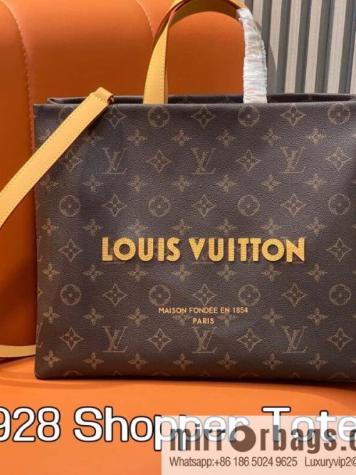 [Original order boutique] M13928 presbyopia brown, shopping bag, square bag, Shopper Tote handbag.