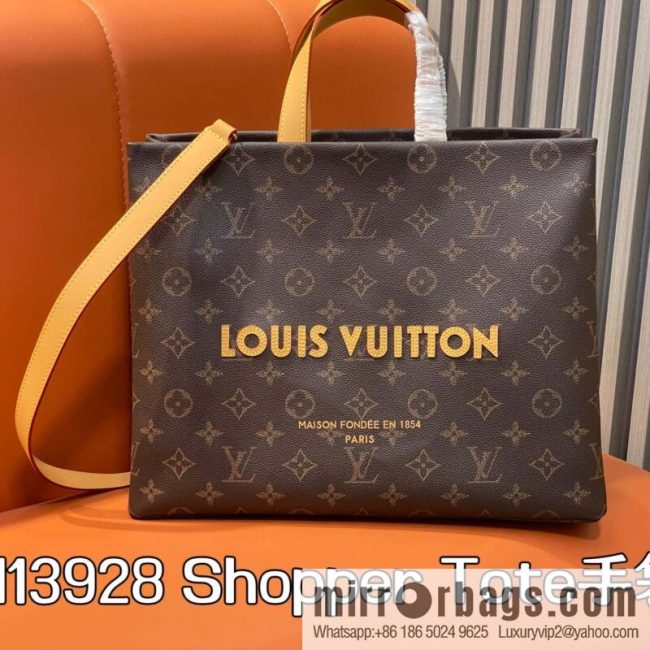 [Boutique‑grade] M13928 presbyopia brown, shopping bag, square bag, Shopper Tote handbag.