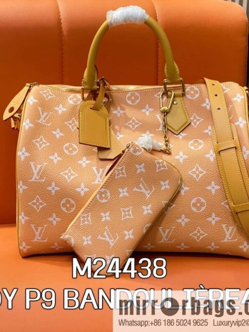 [Original order boutique] M24438 soft peach color, full leather speedy pillow bag SPEEDY P9 BANDOULIZRE40 handbag
