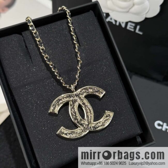 ❗️New ❗️☀️ New ☑️ Chanel Double C Black Leather Rope Necklace ☀️