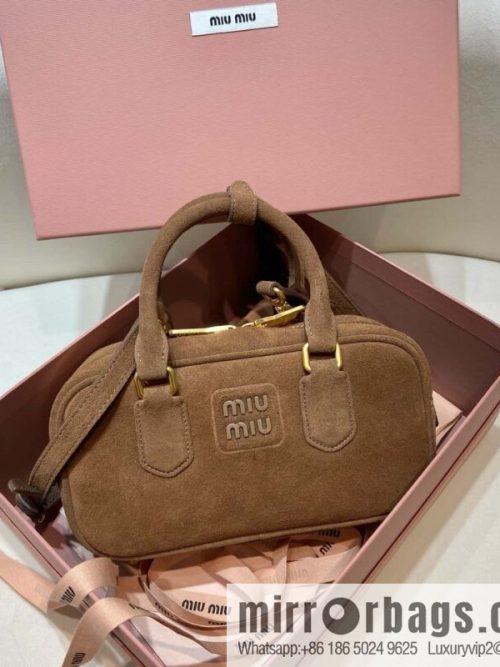 MIUMIU new bowling bag Softy Padded 🎳 5BB 142 Suede