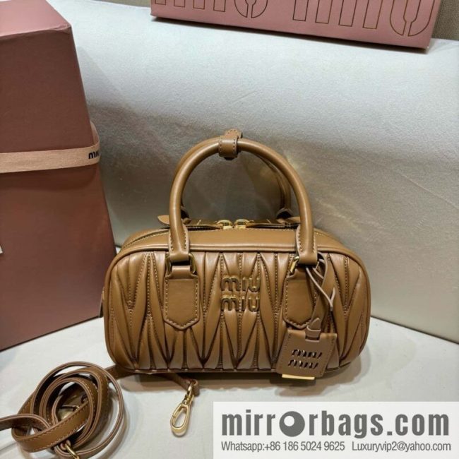 Sheepskin Textured Retro Rectangle Bag | Leather Bowling Bag 5BB142 💕💕