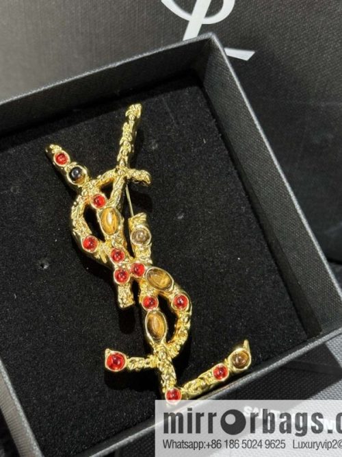 ❗️New ❗️ Saint Laurent YSL Gold Brooch
