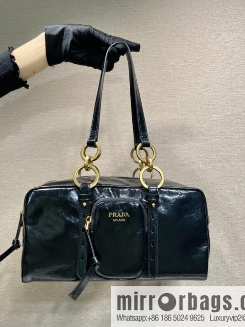 PRADA New Oil Waxed Leather 1BB138 Large