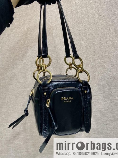PRADA new oil wax leather 1BB137 small