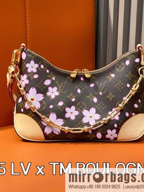 [Original order boutique] M13265 cherry blossom, silk screen croissant LV x TM BOULOGNE handbag