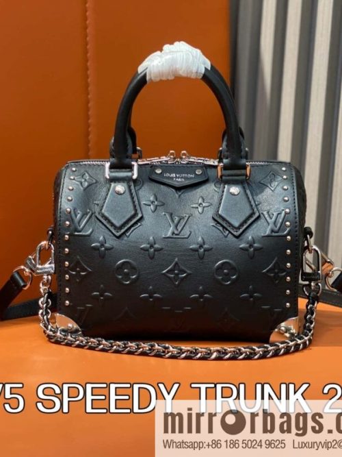 [Original order boutique] M14575 black, full leather speedy pillow bag SPEEDY TRUNK 20 handbag
