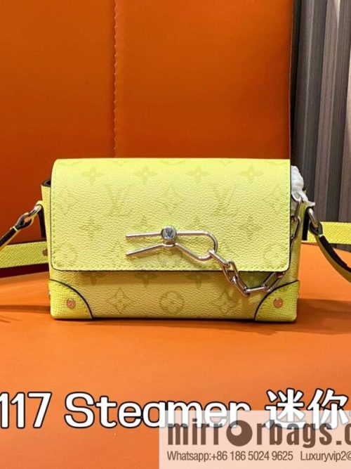 [Original order boutique] M14117 lemon yellow, men\'s bag mini mailman bag Steamer mini handbag