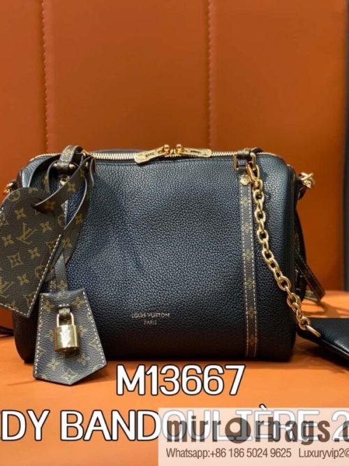 [Original order boutique] M13667 black, full leather speedy pillow bag SPEEDY BANDOULIZRE 25 handbag