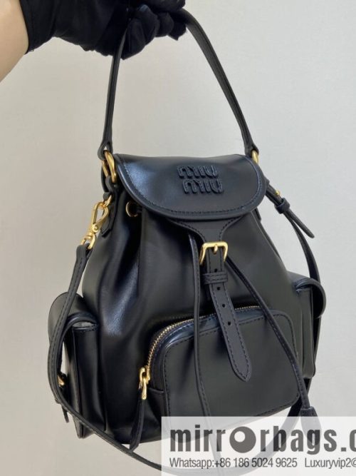 MIUMIU new backpack 5BZ043 small multi-function, black.