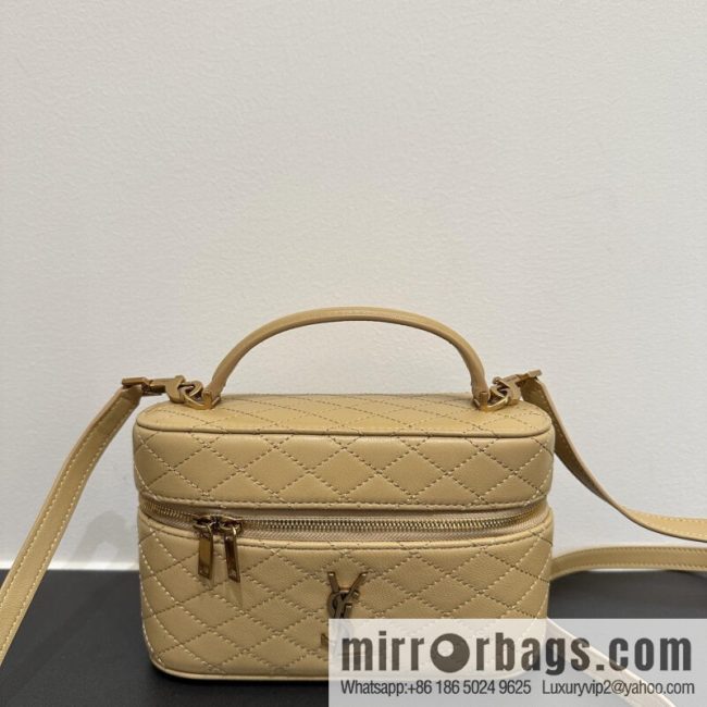 YSL 𝗚𝗔𝗕𝗬 𝗩𝗔𝗡𝗜𝗧𝗬 mini sheepskin clutch bag 766731 milk tea color