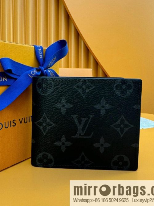 LV Amerigo Wallet M60053 Black Flower [Official Full Chip Version]
