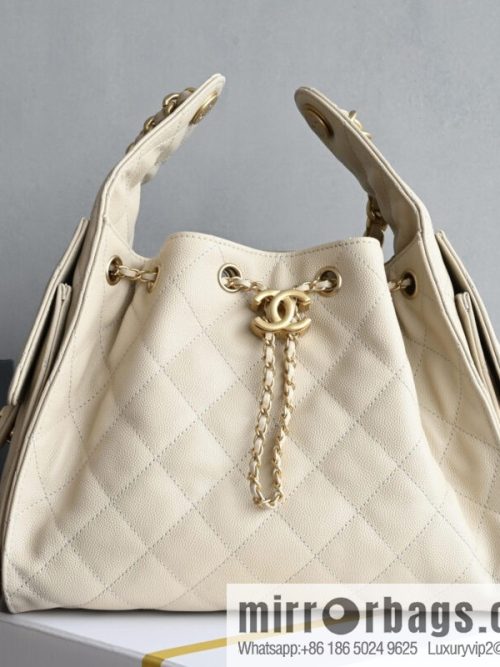 CHANEL Hippie Shopping Bag S AS5293 Milk Tea