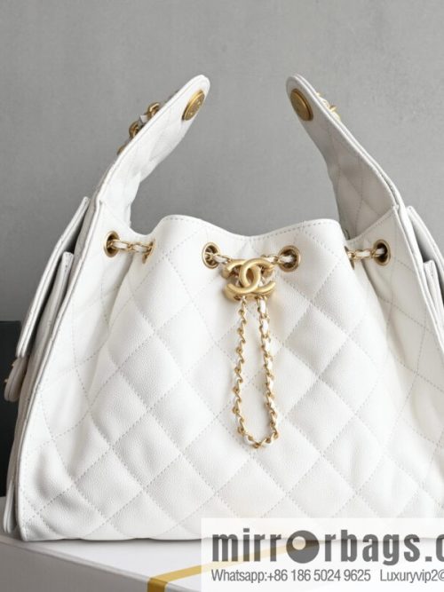 CHANEL Hippie Shopping Bag S AS5293 White
