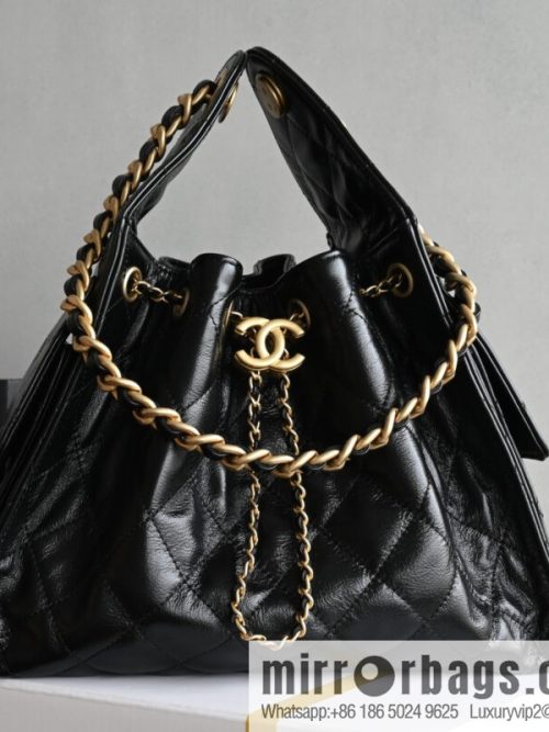 CHANEL Hippie Shopping Bag Small, Black ♥ AS5293