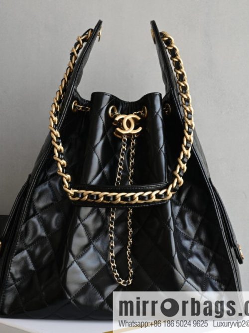 CHANEL Hippie Shopping Bag Large, Black ♥ AS5311