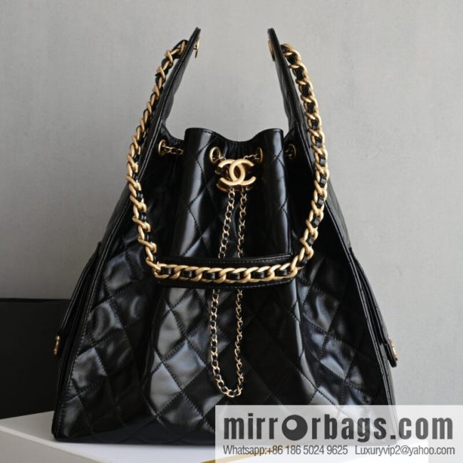 CHANEL Hippie Shopping Bag Large, Black ♥ AS5311
