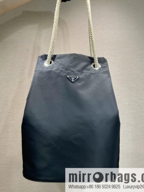 PRADA men\'s bucket bag 2VG133 catwalk model, black