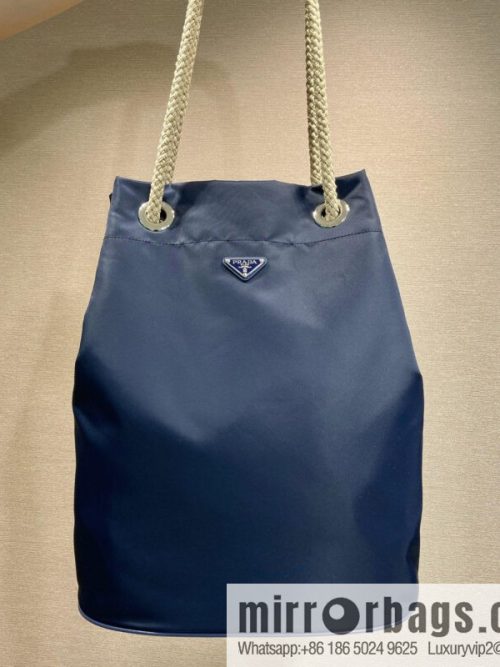 PRADA men\'s bucket bag 2VG133 catwalk model, blue