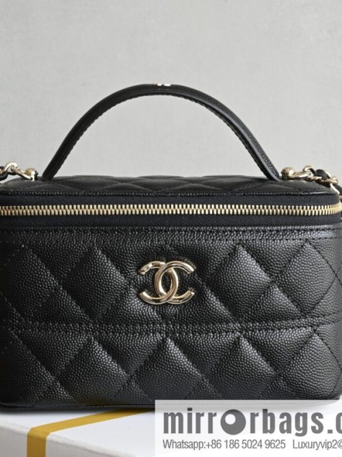 CHANEL 25C Small Ball Portable Long Box, Black ♥ AP4404