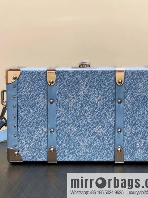 [Original order boutique] M13562 light blue flower, box bag, box WALLET TRUNK TAIGARAMA handbag