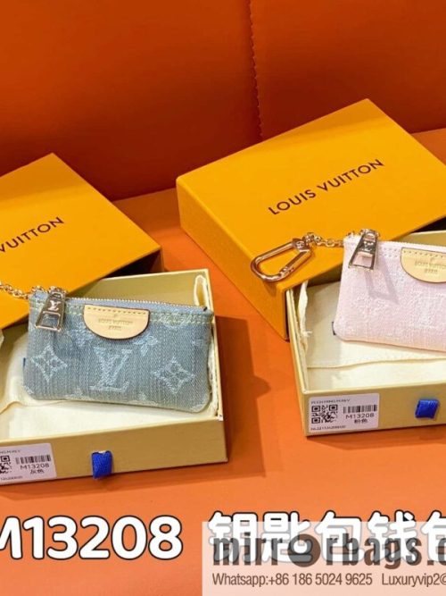 [Original order boutique] M13208 gray, denim denim key bag wallet