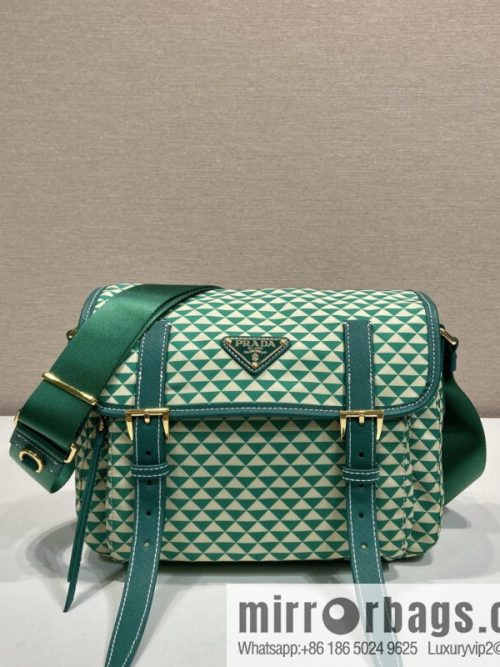 PRADA\'s new Symbole1BD383 messenger bag, green