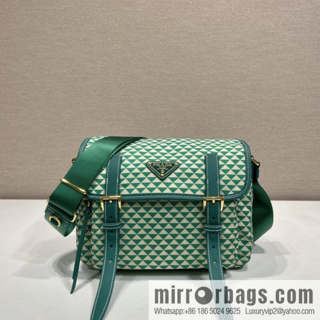 PRADA\'s new Symbole1BD383 messenger bag, green