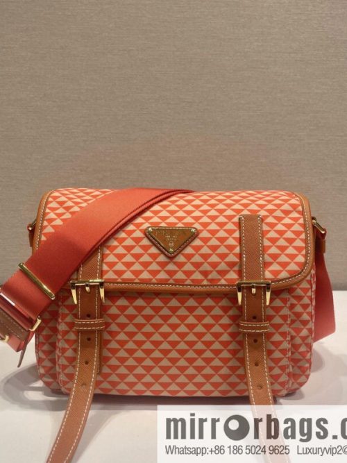 PRADA\'s new Symbole1BD383 messenger bag, orange
