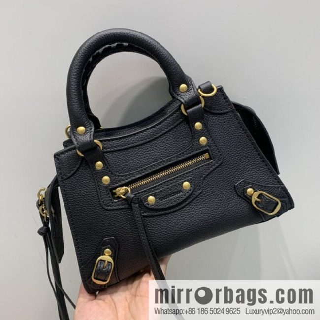 Balenciaga Neo Classic Locomotive Bag [Small] 638512 Black/Gold Buckle