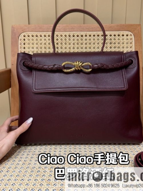 BV Ciao Ciao Handbag 817231 Barolo Burgundy