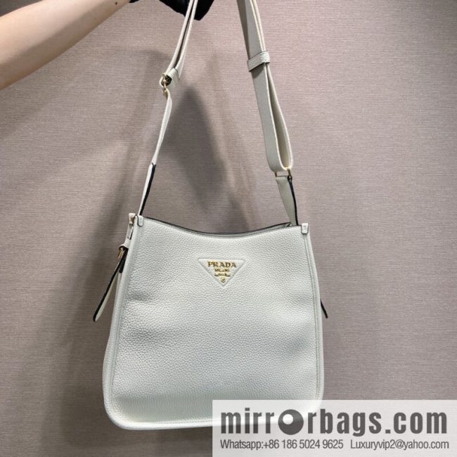 PRADA 👏 new fabric oblique span bag 👏 1BC073-1/large tote bag, white