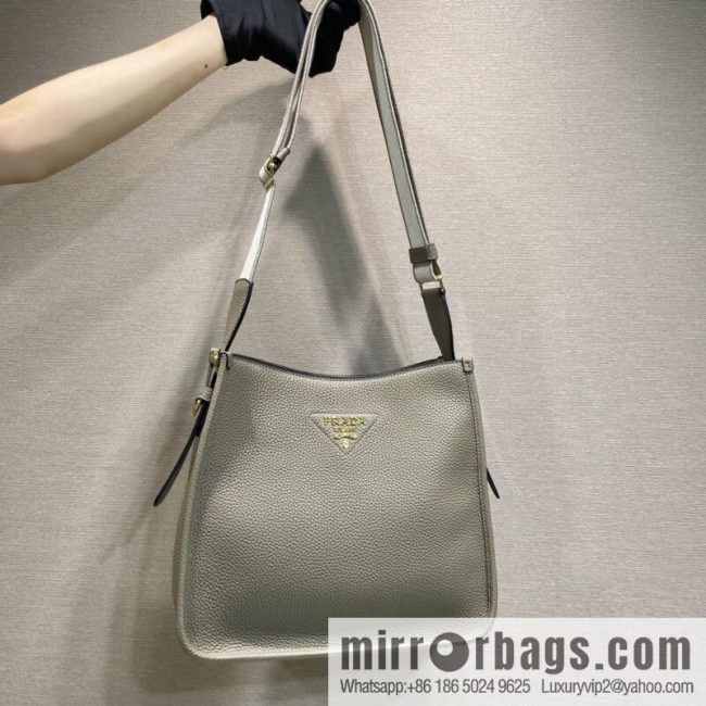 PRADA 👏 new fabric oblique span bag 👏 1BC073-1/large tote bag, grey