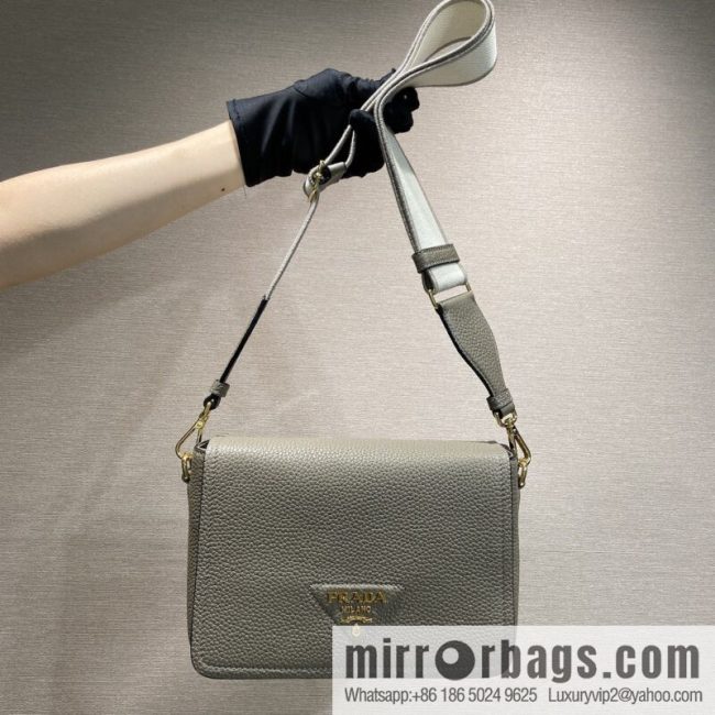 PRADA 🎉 new shoulder strap 🎉 1BD314-1 🎉 grey