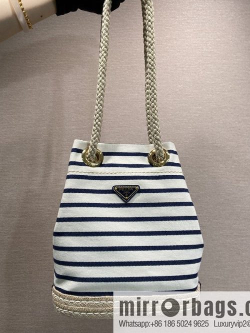 PRADA 🎉 new bucket bag 🎉 1BE082 striped 🎉🎉 black striped
