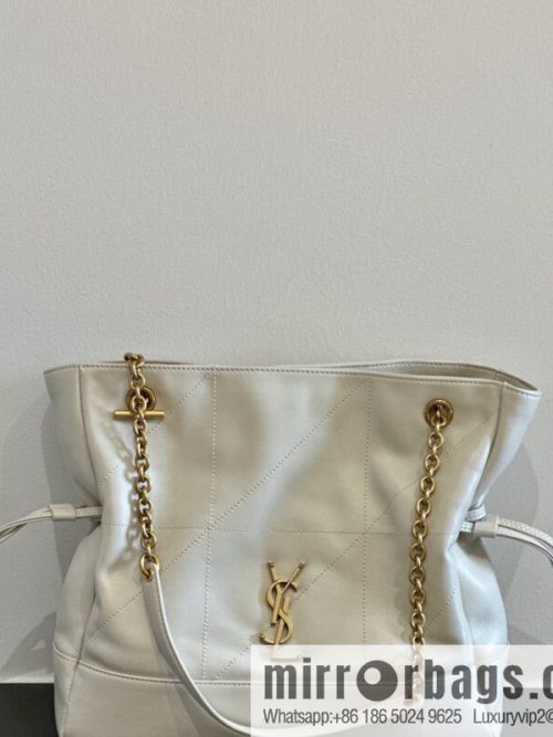 YSL 𝗝𝗮𝗺𝗶𝗲 𝟰.𝟯 small 𝗣𝗢𝗖𝗛𝗢𝗡_ lucky bag bucket bag 833948 white