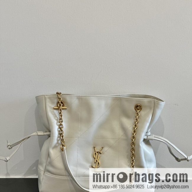 YSL 𝗝𝗮𝗺𝗶𝗲 𝟰.𝟯 small 𝗣𝗢𝗖𝗛𝗢𝗡_ lucky bag bucket bag 833948 white