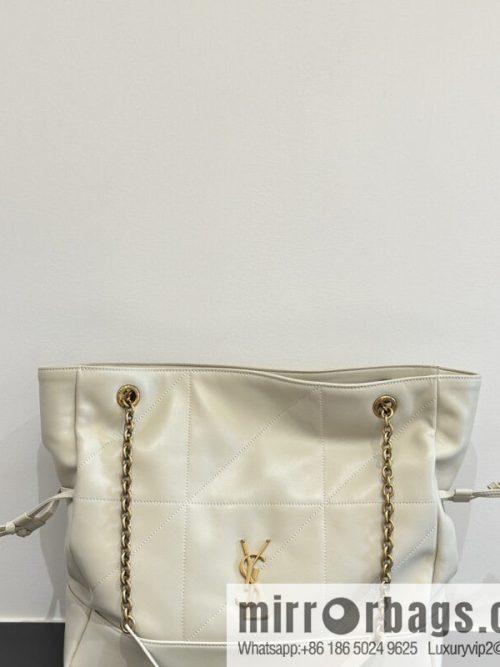 YSL 𝗝𝗮𝗺𝗶𝗲 𝟰.𝟯 large 𝗣𝗢𝗖𝗛𝗢𝗡_ lucky bag bucket bag 809824 white