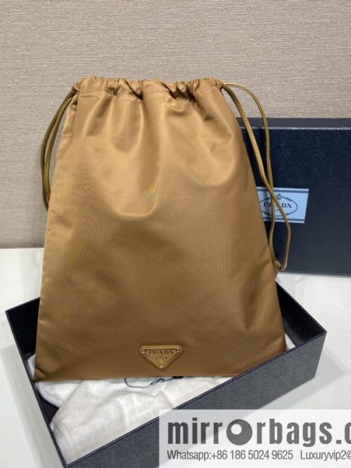 PRADA 🎉 new handbag 🎉 1NK001 drawstring pouch 🎉 caramel color