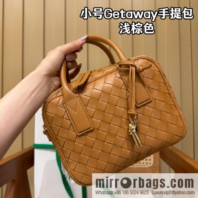 BV Small Getaway Handbag 776736 Light Brown