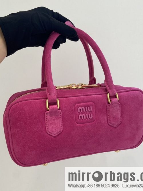 MIUMIU new bowling bag 5BB148 suede large