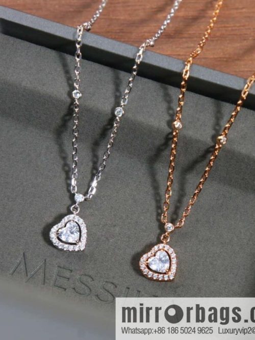 ☀️Messika JOY CEUR peach heart love diamond necklace ☀️