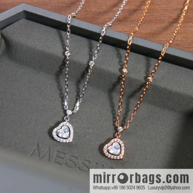 ☀️Messika JOY CEUR peach heart love diamond necklace ☀️