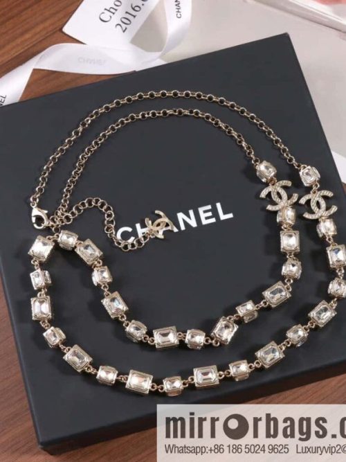 ☀️New ☑️ Chanel square diamond sweater chain necklace