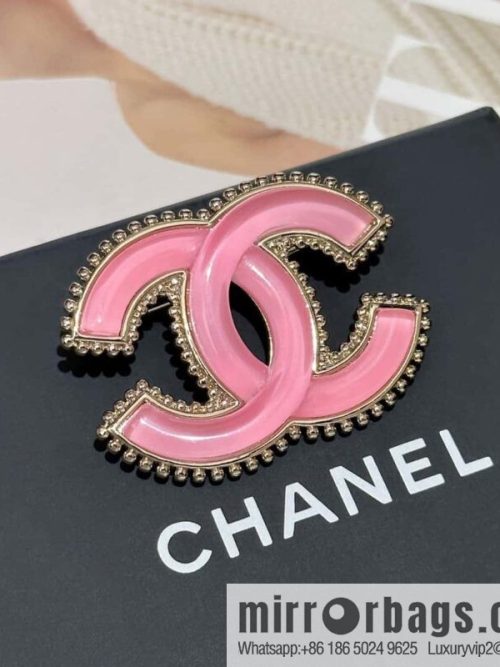 ❗️New ❗️ ☀️ New ☑️ Chanel Double C Pink Glazed Brooch ☀️