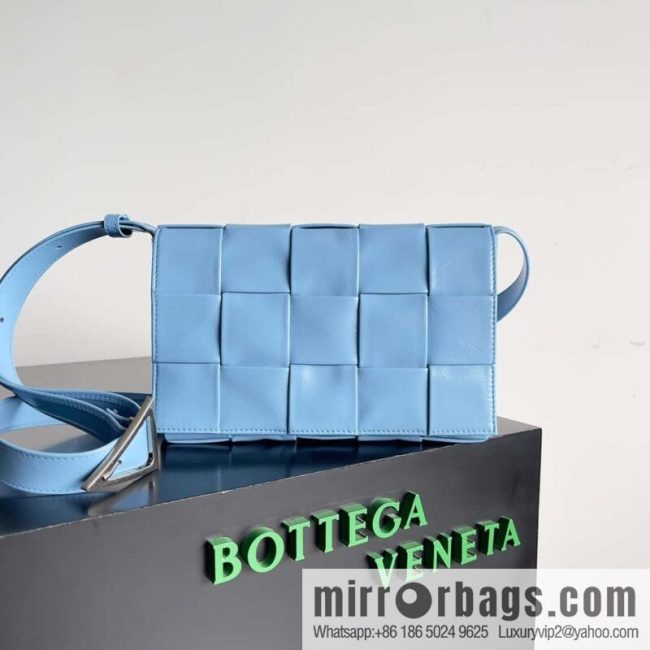 Top end: Bottega Veneta Cassette/Pillow Bag Model: 667298 Hurricane Blue