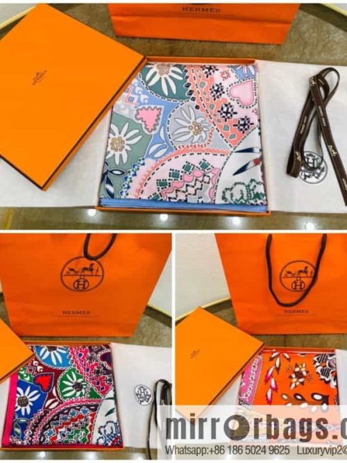 Hermes \"Waiting for Ulysses\" All-handmade rimmed scarf
