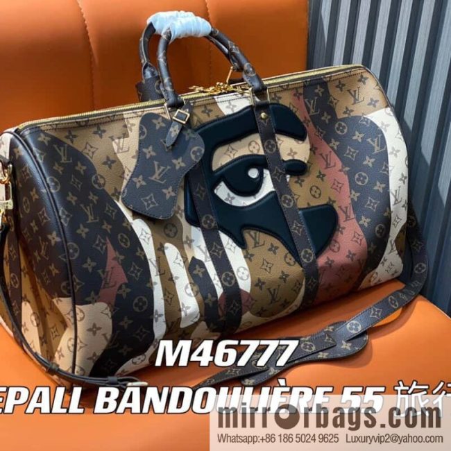 [Original order boutique] M46777 monogram (eye series) travel bag series KEEPALL BANDOULIZRE 55 travel bag
