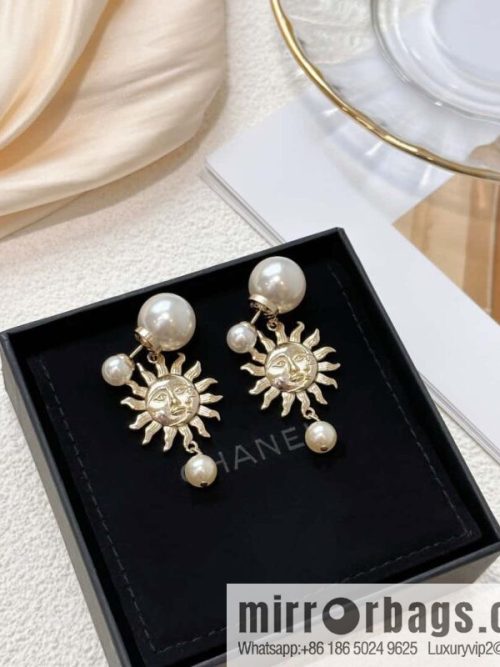 New ☑️ DIOR size pearl sun earrings stud earrings