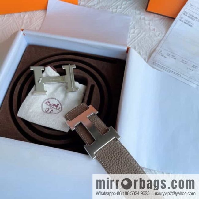 Hermès, the original double-sided version is the classic men\'s 38mm belt with the first layer of leather. - Image 6